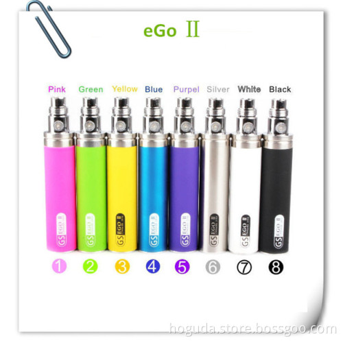 New Arrival Factory Price 8 Colors EGO II Battery for Selection Huge Vapor 2200mahgs EGO Recharger Battery in Stock